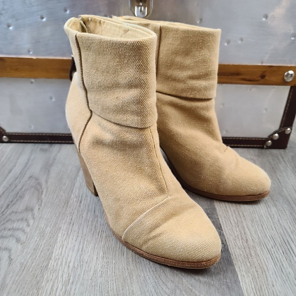 Rag & Bone Newbury Canvas Ankle Booties size 8.5